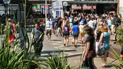 Australia-Sydney-Crowd-Of-People-Walking-Time-Lapse